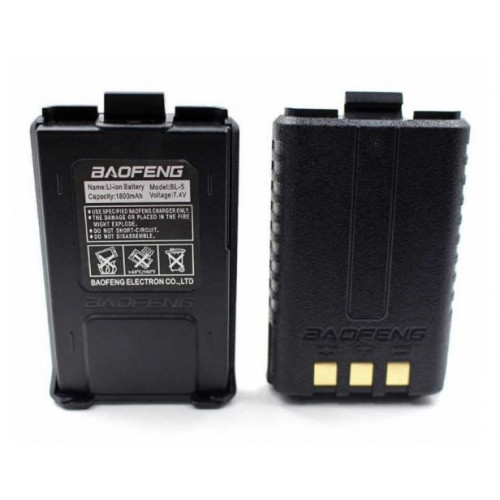 Аккумулятор для Baofeng UV-5R штатный 7,4В 1800 mAh - Черный